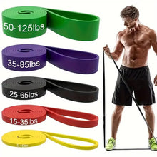 New 1Pcs Tough Latex Resistance Band Elastic Exercise Strength Pull-Ups Auxiliary Band Fitness Equipment Strengthening Train