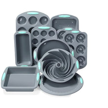 Silicone Fluted Cake Pans Non-Stick Kitchen Oven Baking Pans Easy Release Oven Cake Molds with Muffin Pan Donut Pan Loaf Pan