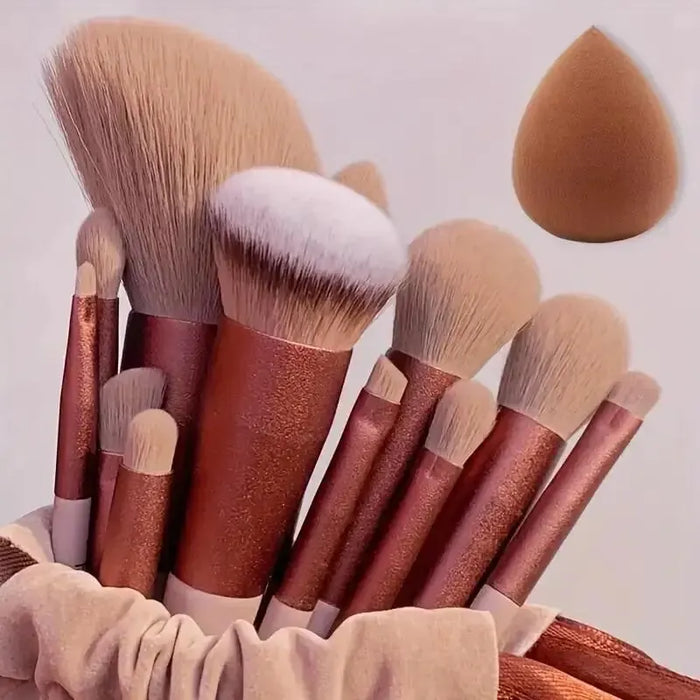 Ensemble de pinceaux de maquillage doux et duveteux, pinceaux professionnels pour fond de teint, poudre, fard à paupières, estompage, kabuki, outil de beauté pour le maquillage