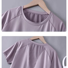 DRUR Yoga Tops Womens Breathable Quick Dry Short Sleeve Tee