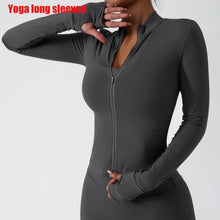 Womens Yoga Long Sleeve Zip Sports Jacket Slim Fit