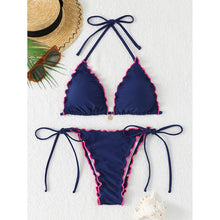 Triangle Bikini Set For Women Lace Up Two Piece Swimwear