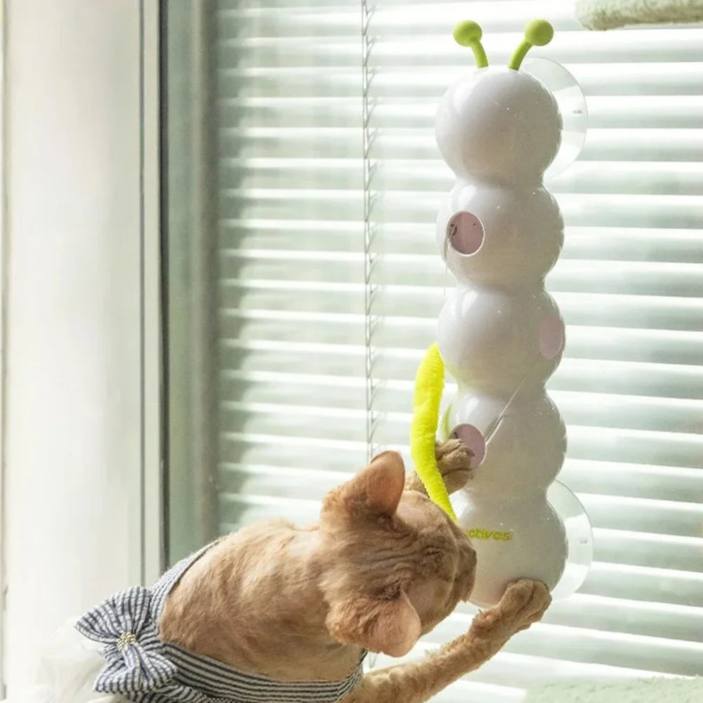 Intelligent Interactive Cat Stick Pro with Prey Tail Replaceable Automatic Swing Caterpillar Motion Activated Teasing Cat Toy