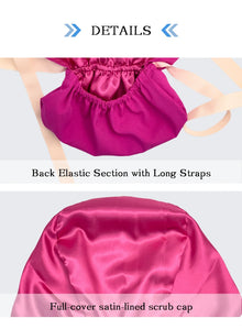 Ponytail Working Caps with Satin Lining for Women TOOTH Pet Doctor Nurse Scrubs Hat Stretch Long Hairs Nursing Caps C-TL-02