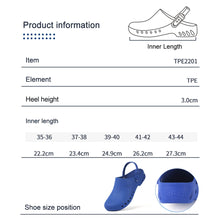 Medical Shoes Clogs with Chip Slot Hospital Foot Wear strap Unisex Wear-Resistant Non-slip High Temperature Disinfection Slipper