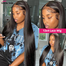 Ishow 13x4 13x6 Straight Lace Front Wig 250 Density Lace Frontal Wigs For Women Pre Plucked Brazilian Closure Wig