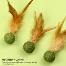 Mouse Mint Ball Feather Catnip Ball Self Cleaning Teeth Grinding Ball Feather Toy Ball Pet Toys Cat Supplies Pet Cleaning Tool