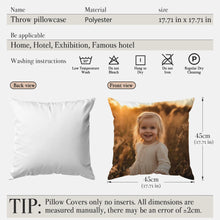 Custom Picture Printed Cushion Cover Pet Personal Life Photos Pillow Cover Custom 100% Polyester Pillowcases In Various Sizes