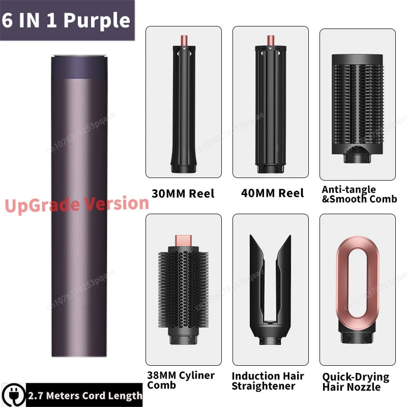 New Multil Hair Styler Auto Curling Dryer Wrap Hot/Cold Air Dryer 1300W Hair Straightener Curling Barrel Brush Salon Hair Dryer