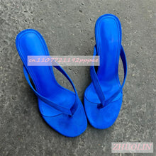 Rose Red Suede Thong Mules Summer Open Toe Shallow Wedge Sandals Elegant Outdoor Women'S Slip-On Slippers Big Size Gladiator 46