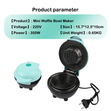 Multifunction Mini Waffle Bowl Maker Fruit Salad Ice cream bowl Baking pan Egg Tart Dessert Biscuit Roaster Double side heating