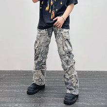 2026 Overalls Camouflage Y2K Fashion Baggy Flare Jeans Cargo Pants Men Clothing Straight Women Wide Leg Long Trousers Pantalones