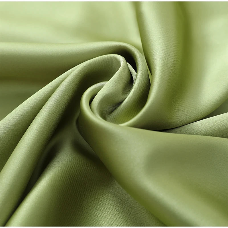 Women Green Ruched Elegant Satin Maxi Dress Mermaid One-shoulder Cutout Slim Fit Flowy Vestido 2026 Lady Summer Evening Vestidos