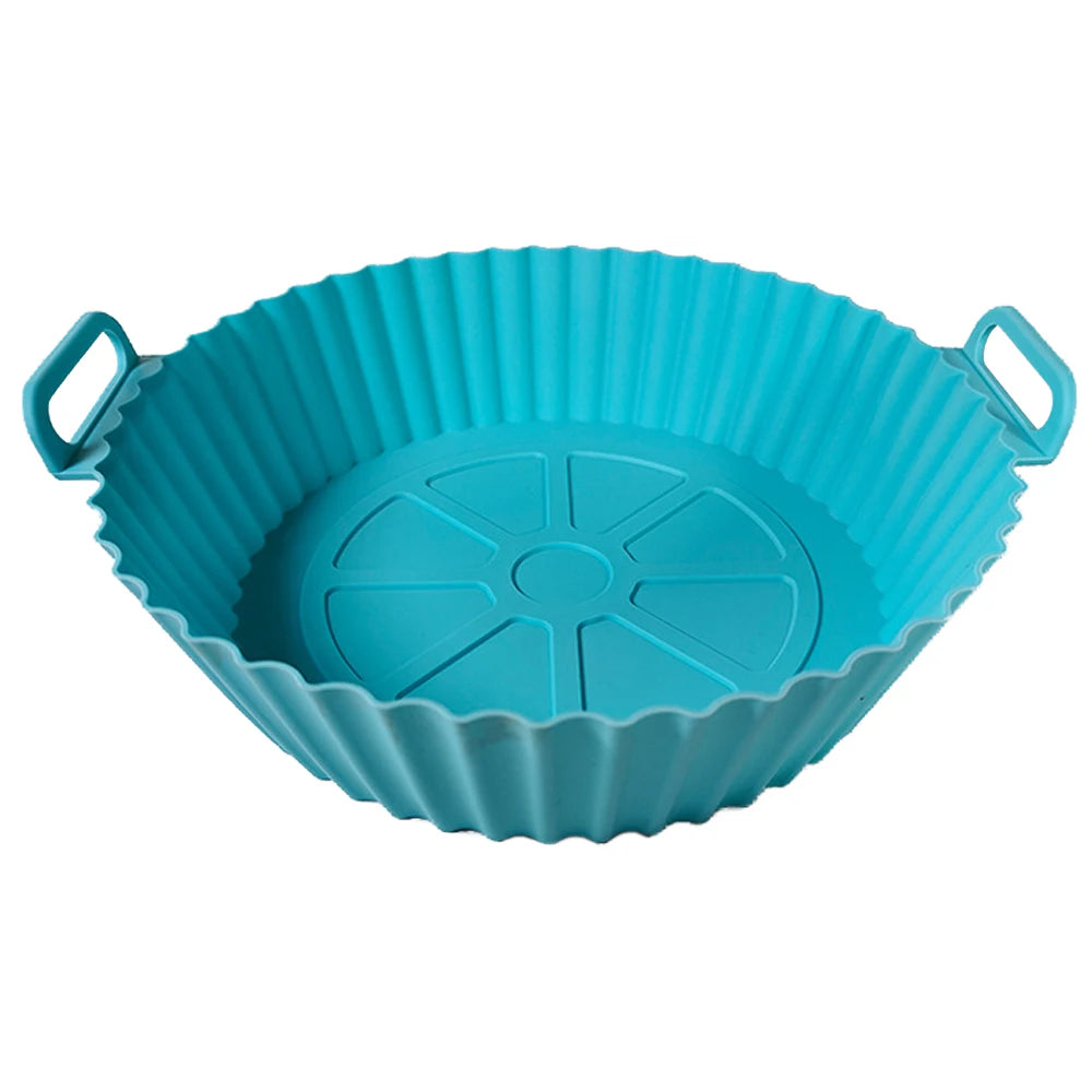 Doublures en silicone pour friteuse à air, gadgets de cuisine pour panier de friteuse à air, plateau de cuisson réutilisable, moule à pizza antiadhésif, accessoires de cuisine pour four
