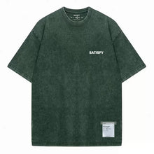 Trendy SATISFY Running MothTech Muscle Round Neck Distressed Pure Cotton Printed Short Sleeve T-Shirt Casual Loose Fit Youth