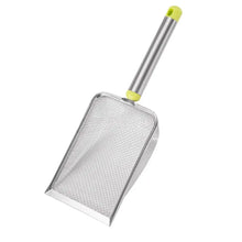 New Pet Cat Waste Shovel Long Handle Stainless Steel Filter Metal Cat Pet Litter Sand Cleaning Scoop Tool Garbage Shovel R8O1
