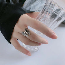 Sam Panda 925 Sterling Silver Rings For Women Men Fine Jewelry Finger Adjustable Open Wing Shape Ring For Party Birthday Gift