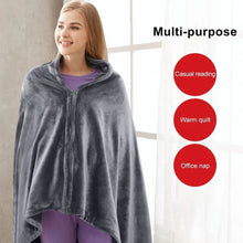 Coral Velvet Heating Blanket 8 Heated Areas 3 Heated Level USB Heating Shawl Wearable Design Fast Heating Electric Blanket