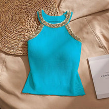 Summer Sleeveless Knitted Vest Top Halter Neck Camisole