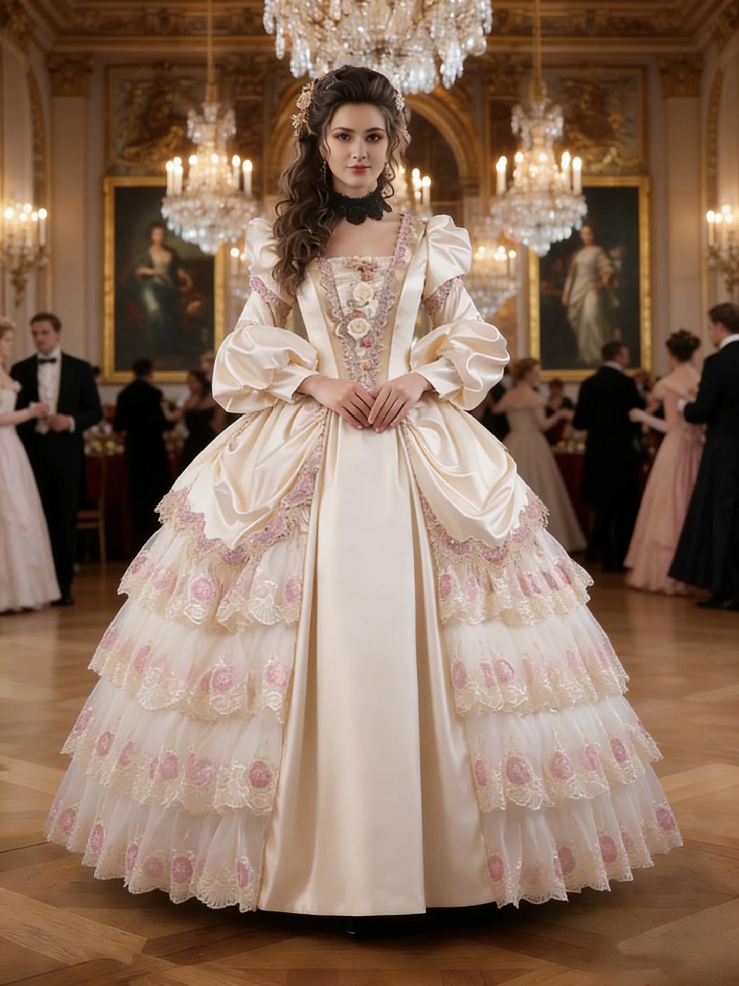 18th Century Women Marie Antoinette Dresses Long Victorian Rococo Gowns Historical Theater Clothing