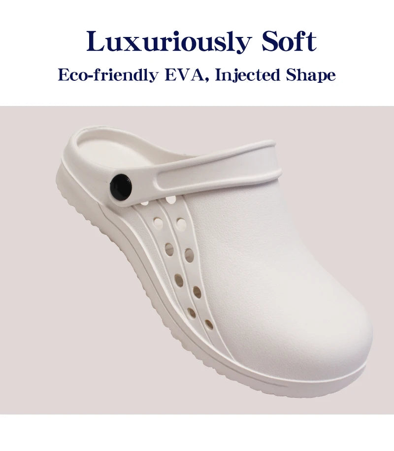 Non-slip Doctor Work Shoes Step-in Medical Clogs Premium Operating Room Shoes EVA Hospital Scrub Clogs Soft Dentist Vet Slippers