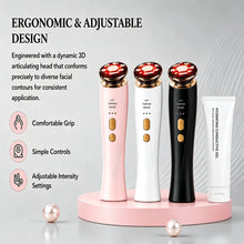 3 in 1 Red Light Handle Facial Device Portable V Shaped Face Lifting Slimming Massager for Neck Skin Tightening Anti-Aging Skincare Tool For Women Travel Home Use Gift