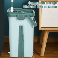 Flat Squeeze Mop with Bucket, Easy Wring, All-Purpose Floor Cleaning, Microfiber Pads, Wet or Dry,for Hardwood & Laminate Floors