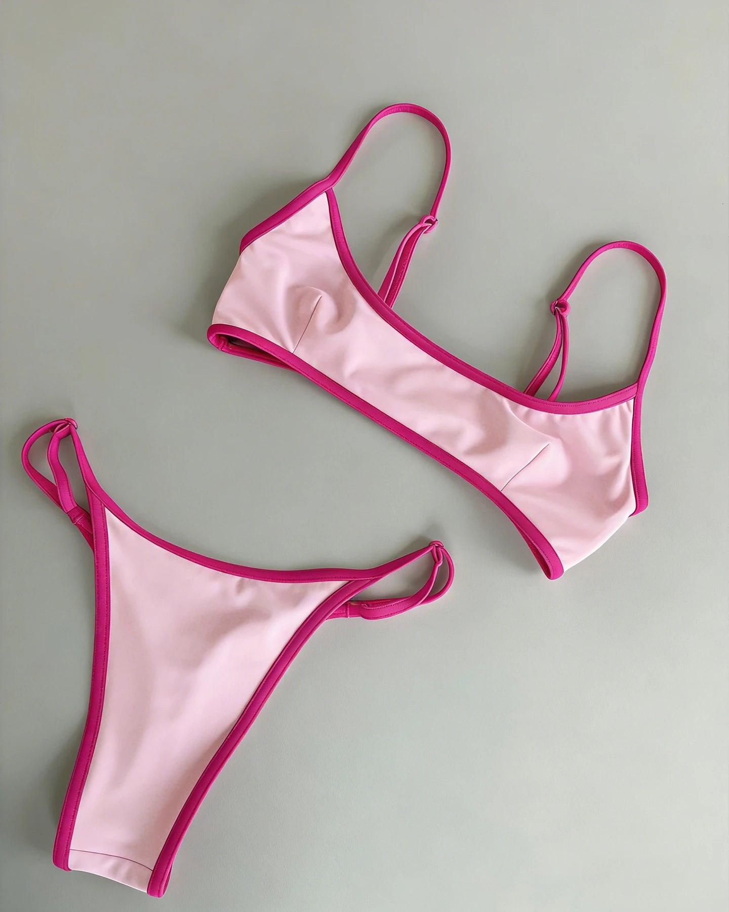 Wavecho Womens Two Piece Bikini Set Chain Detail Beachwear
