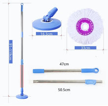 Floor Cleaner 360 Degree Rotating Mop Pole Thickened Stainless Steel Retractable Hand Press Spin Dry Magic Mop Cleaning Mop Spin