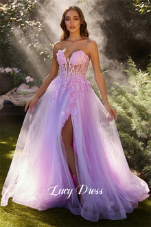 Mesh Applique Grace Line A Evening Dress Wedding Party Prom Dresses Elegant Woman Sharon Happy Graduation Womens Gown Customized