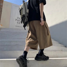 Cool Black Summer Hip Hop Cargo Shorts Men's Summer Slim Loose Hip Hop Ins Hanging Trendy High Street Pants Straight Shorts Men