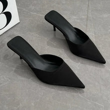 2025 Summer Minimally Pointed Women's Slippers Comfortable And Easy To Wear High Heel Slippers Fashionable Women's Shoes.