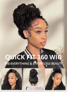 18-36inch 250 Density Curly Water Wave Wig Human Hair Invisi Strap Drawstring 360 Full HD Lace Front Wigs Human Hair Pre Plucked