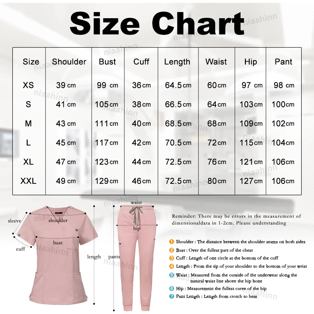 Scrub Sets Uniform Women Joggers Medical Accessories Healthcare Surgical Uniforms Lab Veterinary Clinic Working Clothes Set Mens