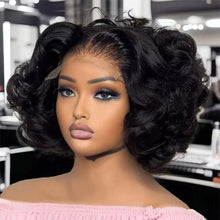 100% Vietnamese Raw Hair Wigs 250 Density Ombre Double Drawn Bouncy Curly Loose Wave 13x4 HD Lace Front Glueless Wig Pre Plucked