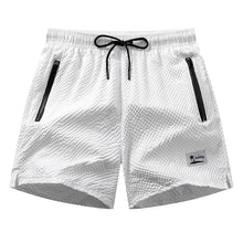 Mens Seersucker Beach Shorts With Mesh Liner Quick Dry