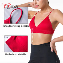 Flarixa Triangle Cup Deep V Neck Bralettes Camisole Bra for Woman Yoga Top Corset With Push Up Effect Soft Underwear Lingerie