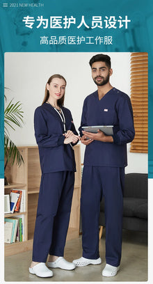 Long Sleeve Medical Uniforms Women Men Scrubs Sets Hospital Surgery Suits Doctors Nurses Accessorires Dental Clinic Work Clothes
