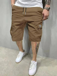 Summer New Mens Cargo Shorts Fashion Korean Version Loose Five Quarter Pants Men's Multi-pocket Straight Casual Short Pants