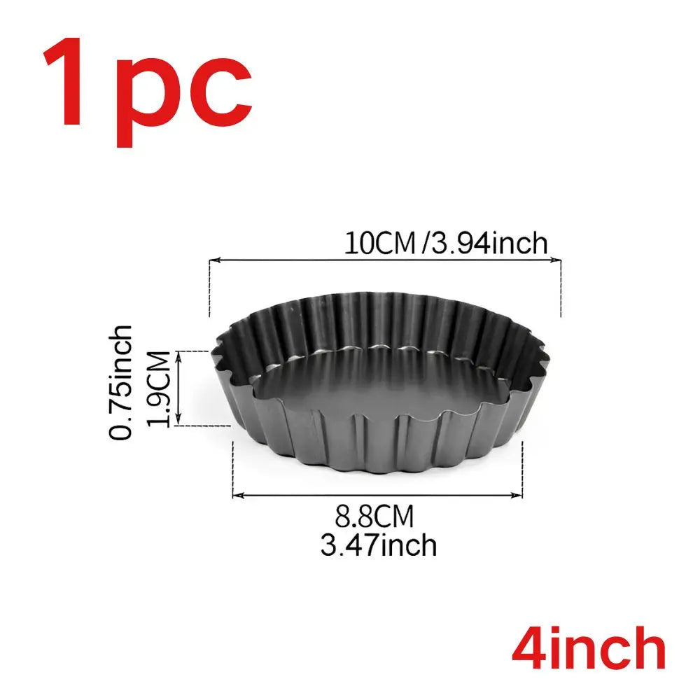 4/6/8/9 Inch Non-Stick Tart Pan Set with Removable Bottom for Quiches, Mini Cakes, Pizzas & Pastries, Ideal for Home Baking YMY