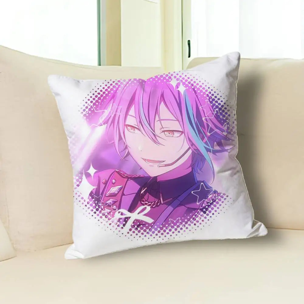P-project Game sekai PJSK Various Sizes Square Pillow Case For Car Home Bedchamber Decor Custom Valentine gift