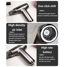 HOMEFISH 4 in 1 Wireless Hair Dryer Portable USB Rechargeable Negative Ions Blow Dryer Electric Air Duster Blower