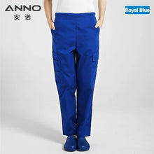 ANNO Multi function Nurse Uniform Bottoms Cotton More Pockets Work Trouser Dental SPA Nursing Scrub Pants