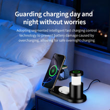 5-in-1 Multi-functional Wireless Charger Magnetic Qi2 25W Fast Charging Station With Night Light for iPhone 17 16  Watch Airpods
