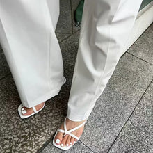 2026 Summer Women Clip Toe Slippers Fashion Dress Slide Shoes Ladies Elegant High Heel Footwear