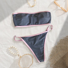 Wavecho Womens Two Piece Bikini Set Chain Detail Beachwear