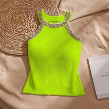 Summer Sleeveless Knitted Vest Top Halter Neck Camisole