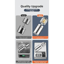 Extension de robinet de cuisine rotative à 360 degrés avec 3 modes de jet pour éviter les éclaboussures, adaptateur argent inclus