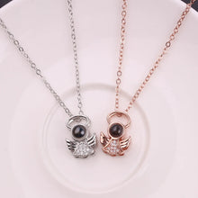 Custom Color Photo Projection Necklace Angel Copper Pendant Titanium Steel Chain 2025 Girlfriend Mom Festival Romantic Gifts