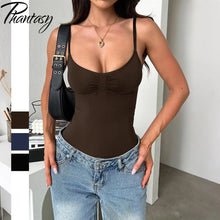 Phantasy Sexy Spice Women's Tanks Skinny Strapless Tank Top Lady Casual Slim Bodysuit Solid Color Top Summer Women's Clothing